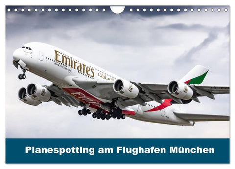 Planespotting am Flughafen München (Wandkalender 2027 DIN A4 quer), CALVENDO Monatskalender