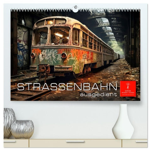 Straßenbahn ausgedient (hochwertiger Premium Wandkalender 2027 DIN A2 quer), Kunstdruck in Hochglanz