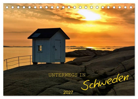 Unterwegs in Schweden (Tischkalender 2027 DIN A5 quer), CALVENDO Monatskalender