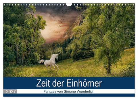 Zeit der Einhörner (Wandkalender 2027 DIN A3 quer), CALVENDO Monatskalender