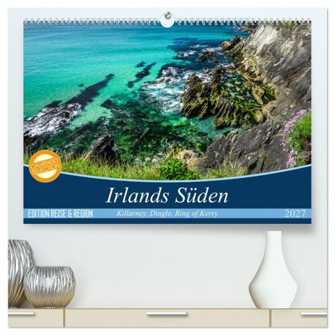 Irlands fanzinierender Süden (hochwertiger Premium Wandkalender 2027 DIN A2 quer), Kunstdruck in Hochglanz