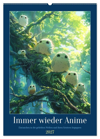 Immer wieder Anime (Wandkalender 2027 DIN A2 hoch), CALVENDO Monatskalender