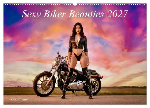 Sexy Biker Beauties (Wandkalender 2027 DIN A2 quer), CALVENDO Monatskalender