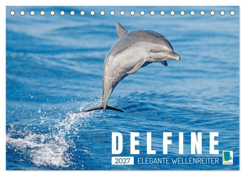 Delfine: Elegante Wellenreiter (Tischkalender 2027 DIN A5 quer), CALVENDO Monatskalender