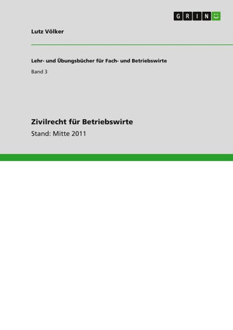 Zivilrecht für Betriebswirte