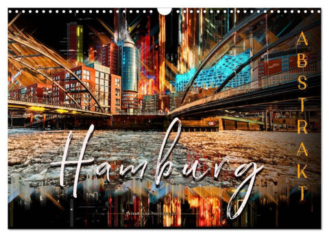 Hamburg abstrakt (Wandkalender 2026 DIN A3 quer), CALVENDO Monatskalender
