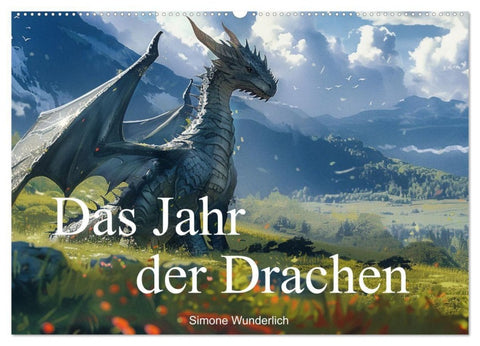 Das Jahr der Drachen (Wandkalender 2027 DIN A2 quer), CALVENDO Monatskalender
