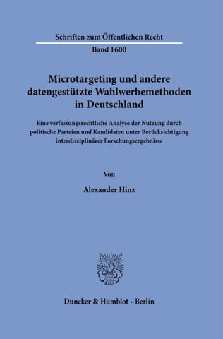 Microtargeting und andere datengestützte Wahlwerbemethoden in Deutschland
