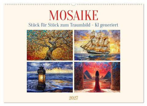 Mosaike (Wandkalender 2027 DIN A2 quer), CALVENDO Monatskalender