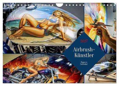 Airbrush-Künstler (Wandkalender 2027 DIN A4 quer), CALVENDO Monatskalender