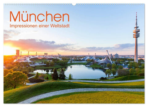 MÜNCHEN Impressionen einer Weltstadt (Wandkalender 2026 DIN A2 quer), CALVENDO Monatskalender