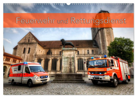 Feuerwehr und Rettungsdienst (Wandkalender 2026 DIN A2 quer), CALVENDO Monatskalender