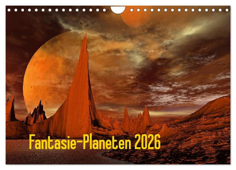 Fantasie-Planeten (Wandkalender 2026 DIN A4 quer), CALVENDO Monatskalender