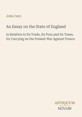 An Essay on the State of England
