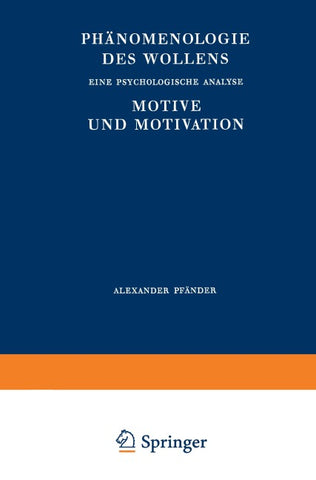 Phänomenologie des Wollens