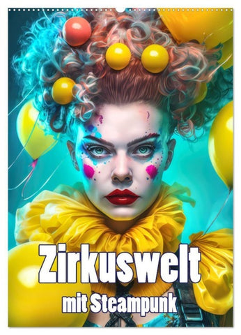 Zirkuswelt mit Steampunk (Wandkalender 2027 DIN A2 hoch), CALVENDO Monatskalender
