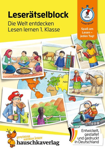 Lese-Rätselblock – Die Welt entdecken! Lesen lernen 1. Klasse
