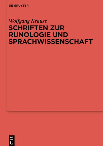 Schriften zur Runologie und Sprachwissenschaft