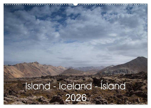 Island - Iceland - Ísland (Wandkalender 2026 DIN A2 quer), CALVENDO Monatskalender