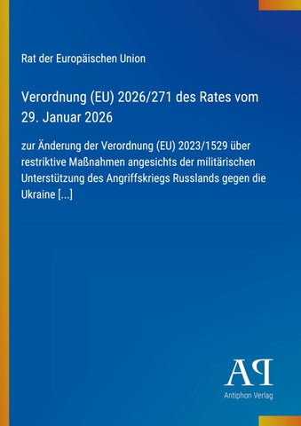Verordnung (EU) 2026/271 des Rates vom 29. Januar 2026
