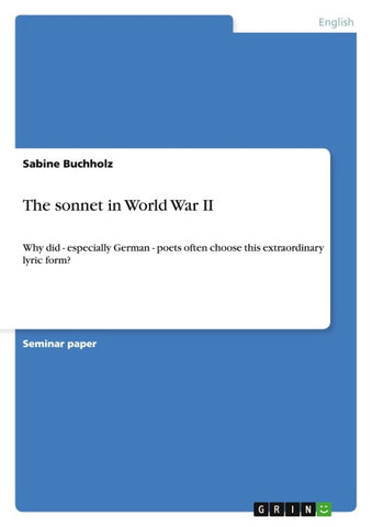 The sonnet in World War II