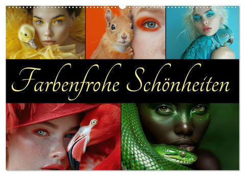 Farbenfrohe Schönheiten (Wandkalender 2027 DIN A2 quer), CALVENDO Monatskalender