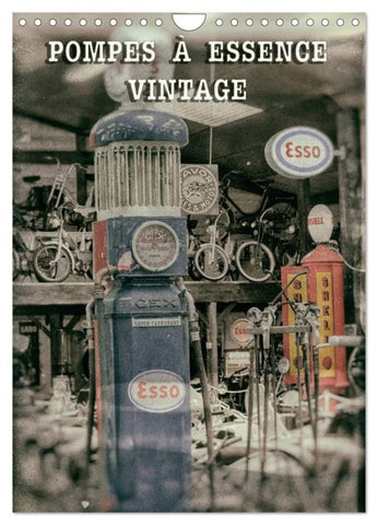 POMPES À ESSENCE VINTAGE (Calendrier mural 2027 DIN A4 horizontal), CALVENDO calendrier mensuel