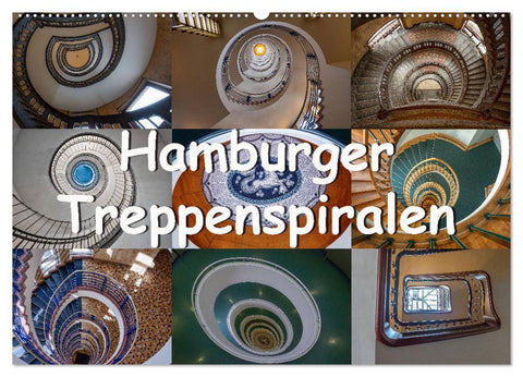 Hamburger Treppenspiralen (Wandkalender 2027 DIN A2 quer), CALVENDO Monatskalender