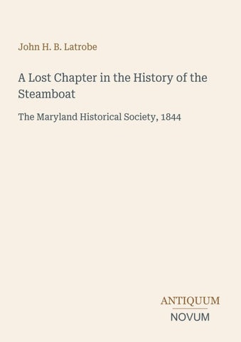 A Lost Chapter in the History of the Steamboat