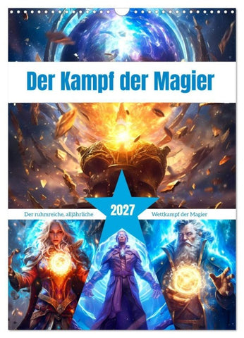 Der Kampf der Magier (Wandkalender 2027 DIN A3 hoch), CALVENDO Monatskalender