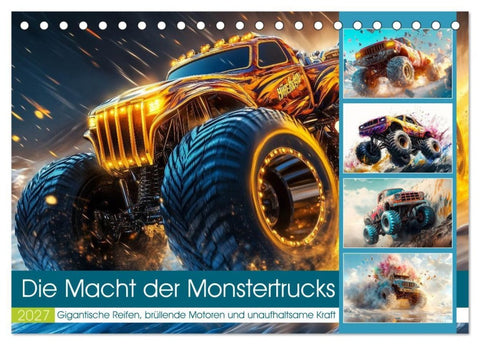 Die Macht der Monstertrucks (Tischkalender 2027 DIN A5 quer), CALVENDO Monatskalender