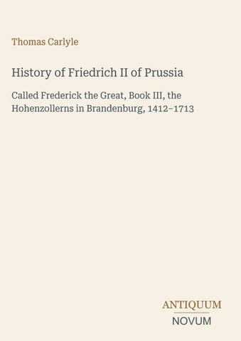 History of Friedrich II of Prussia