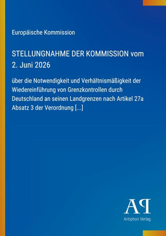STELLUNGNAHME DER KOMMISSION vom 2. Juni 2026