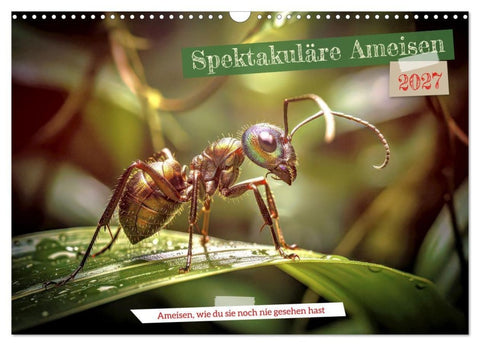 Spektakuläre Ameisen (Wandkalender 2027 DIN A3 quer), CALVENDO Monatskalender
