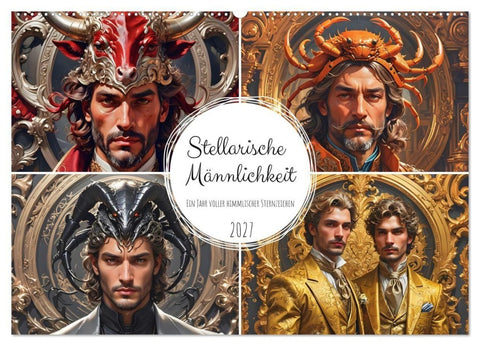 Stellarische Männlichkeit (Wandkalender 2027 DIN A2 quer), CALVENDO Monatskalender