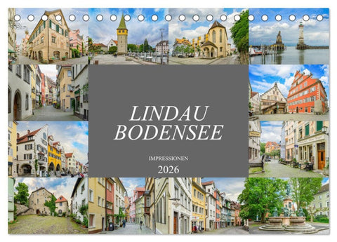 Lindau Bodensee Impressionen (Tischkalender 2026 DIN A5 quer), CALVENDO Monatskalender
