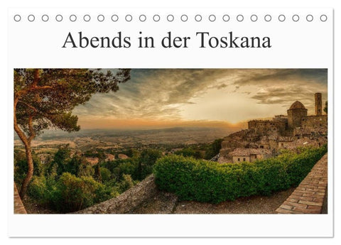 Abends in der Toskana (Tischkalender 2027 DIN A5 quer), CALVENDO Monatskalender