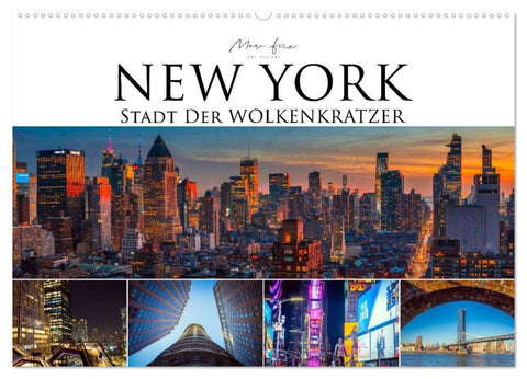 New York - Stadt der Wolkenkratzer (Wandkalender 2027 DIN A2 quer), CALVENDO Monatskalender