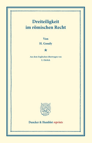 Dreiteiligkeit im römischen Recht
