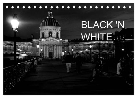 BLACK 'N WHITE (Tischkalender 2026 DIN A5 quer), CALVENDO Monatskalender