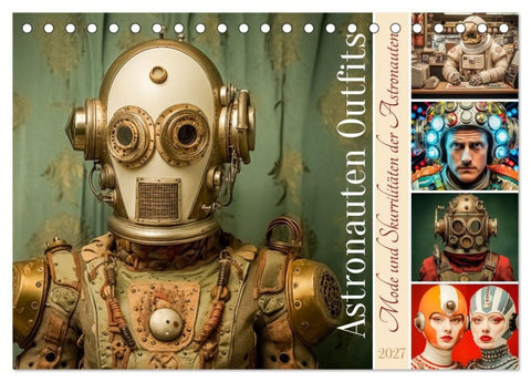 Astronauten Outfits (Tischkalender 2027 DIN A5 quer), CALVENDO Monatskalender