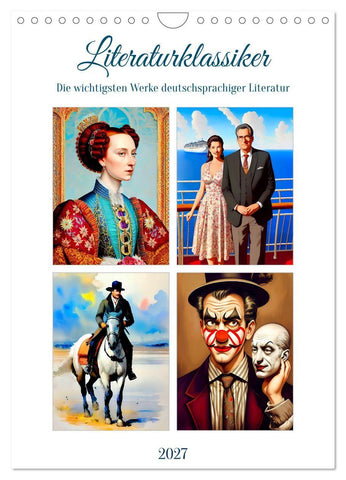 Literaturklassiker (Wandkalender 2027 DIN A4 hoch), CALVENDO Monatskalender