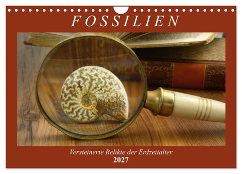 Fossilien - Versteinerte Relikte der Erdzeitalter (Wandkalender 2027 DIN A4 quer), CALVENDO Monatskalender