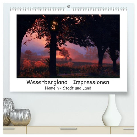 Weserbergland Impressionen (hochwertiger Premium Wandkalender 2027 DIN A2 quer), Kunstdruck in Hochglanz