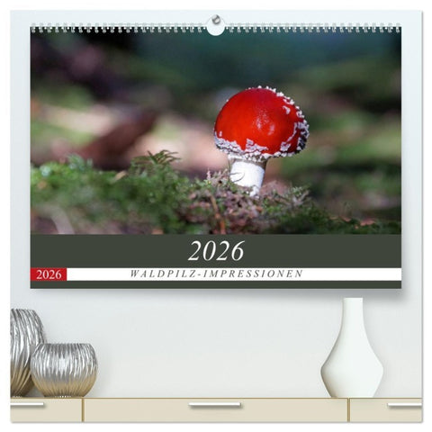 Waldpilz-Impressionen (hochwertiger Premium Wandkalender 2026 DIN A2 quer), Kunstdruck in Hochglanz