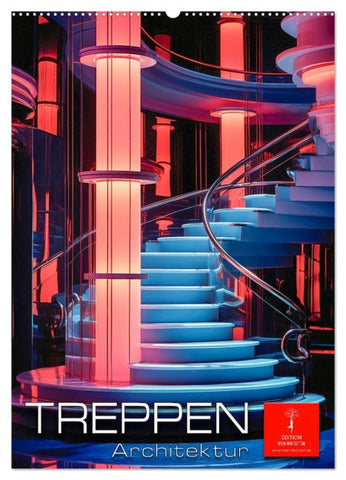 Treppen Architektur (Wandkalender 2026 DIN A2 hoch), CALVENDO Monatskalender