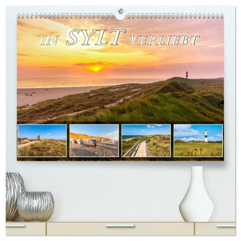 IN SYLT VERLIEBT (hochwertiger Premium Wandkalender 2027 DIN A2 quer), Kunstdruck in Hochglanz