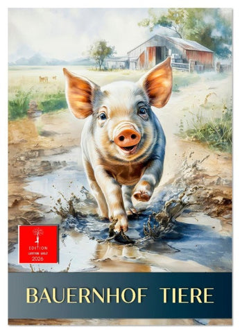 Bauernhof Tiere (Wandkalender 2026 DIN A4 hoch), CALVENDO Monatskalender