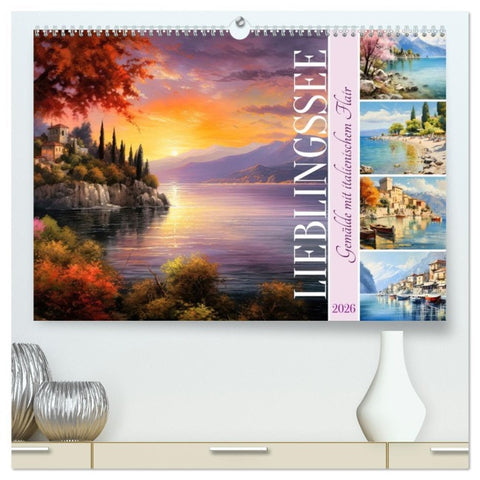 Lieblingssee (hochwertiger Premium Wandkalender 2026 DIN A2 quer), Kunstdruck in Hochglanz
