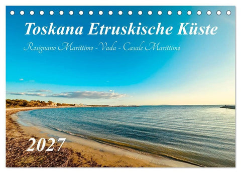 Toskana - Etruskische Küste (Tischkalender 2027 DIN A5 quer), CALVENDO Monatskalender
